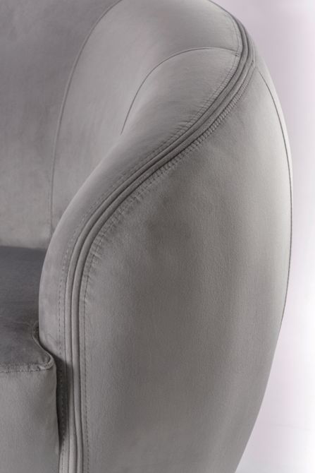 Equinox Armchair – Dove Grey – Polished Chrome Base  - Image #0