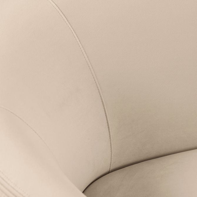 Equinox Six Seat Sofa – Chalk – Brushed Brass Base - Image #0