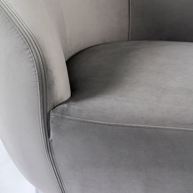 Equinox 6-Sitzer Sofa - Taubengrau  - Basis Chrom-view8