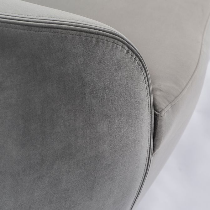 Equinox 6-Sitzer Sofa - Taubengrau  - Basis Chrom-view7