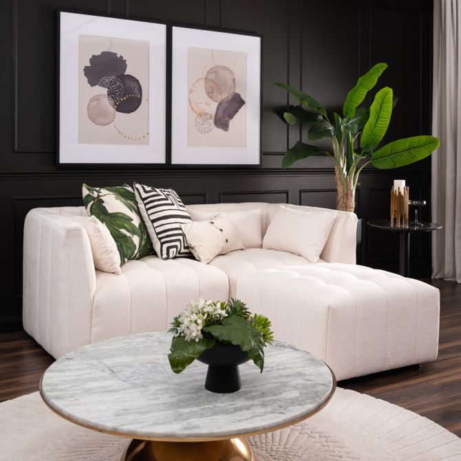 Essen 2-zits hoekbank - Ivoor Chenille-view4