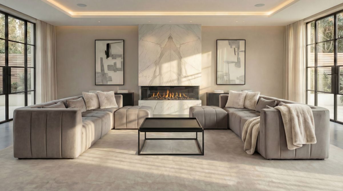 Essen Three Seat Corner Sofa – Dove Grey -view3