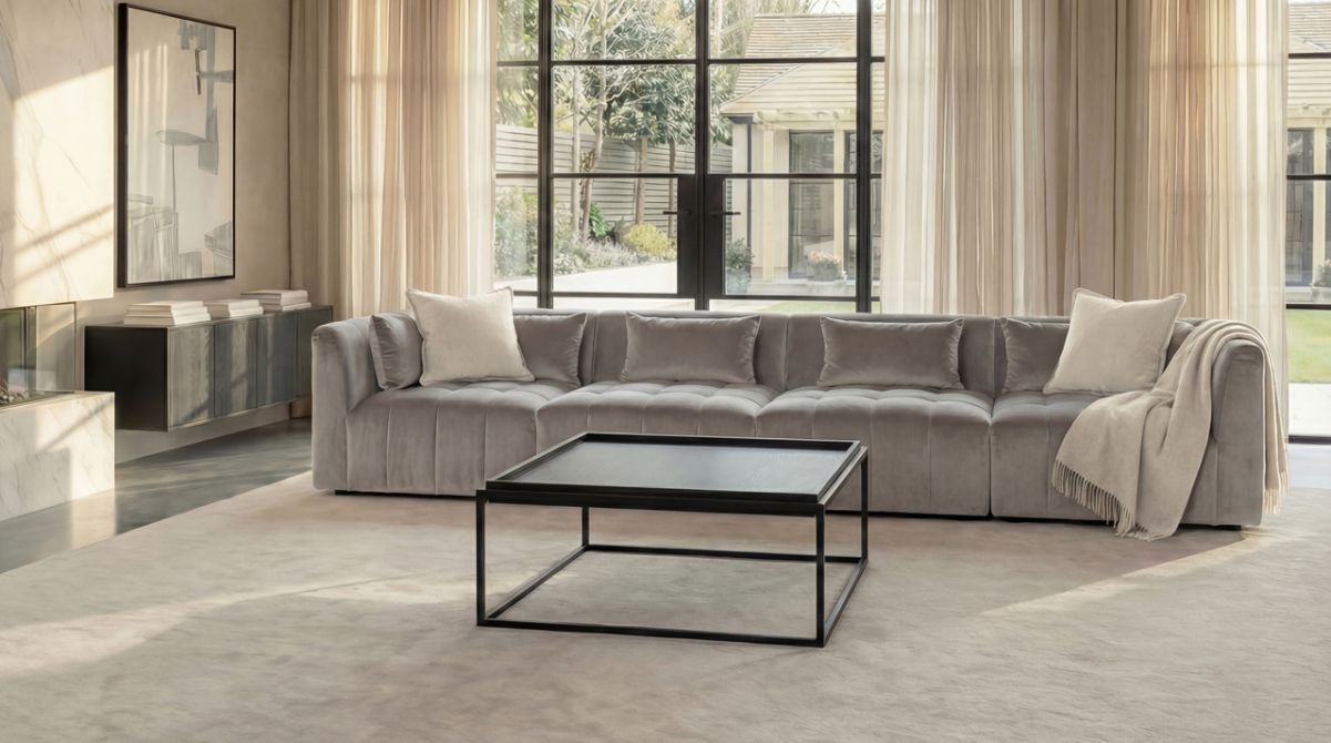 Essen Divano a quattro posti - Grigio tortora-view2