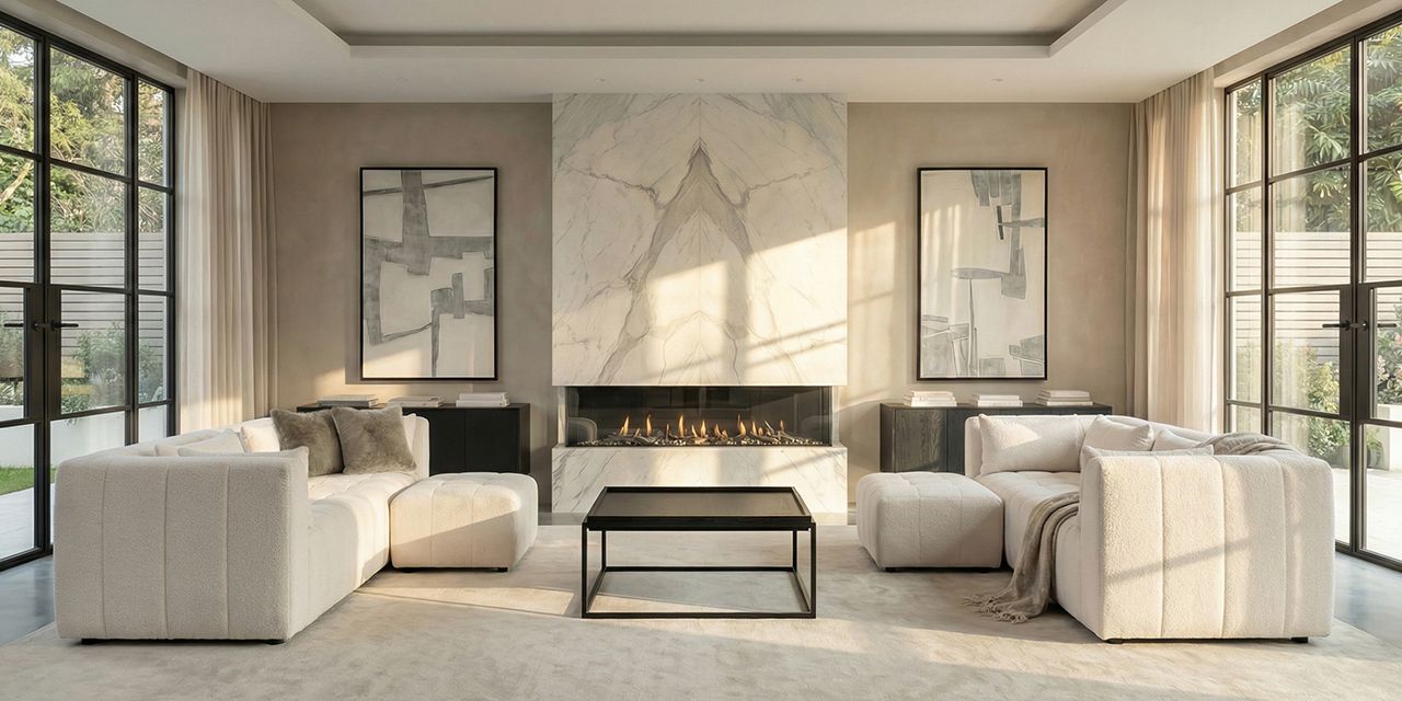 Essen Canapé d’angle deux places – Ivoire Chenille-view2