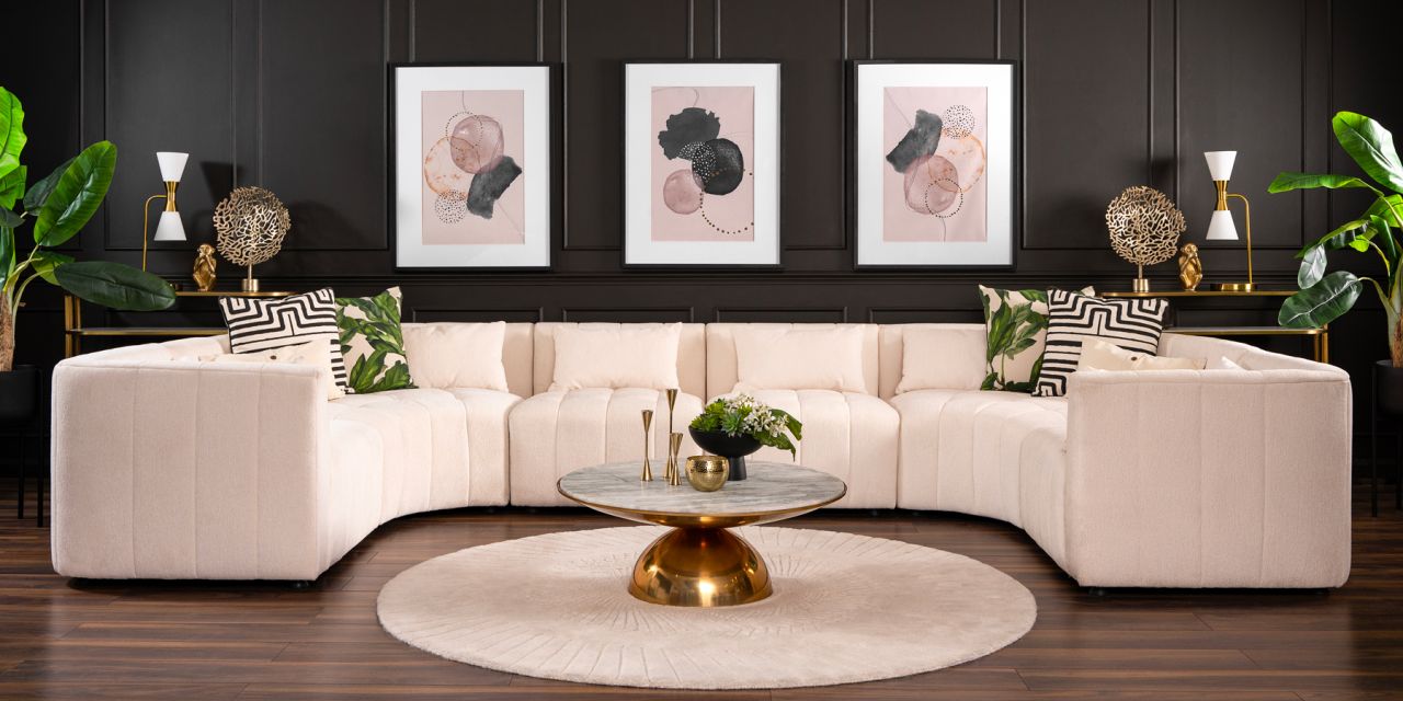 Essen Lounge Suite – Ivoire Chenille-view3