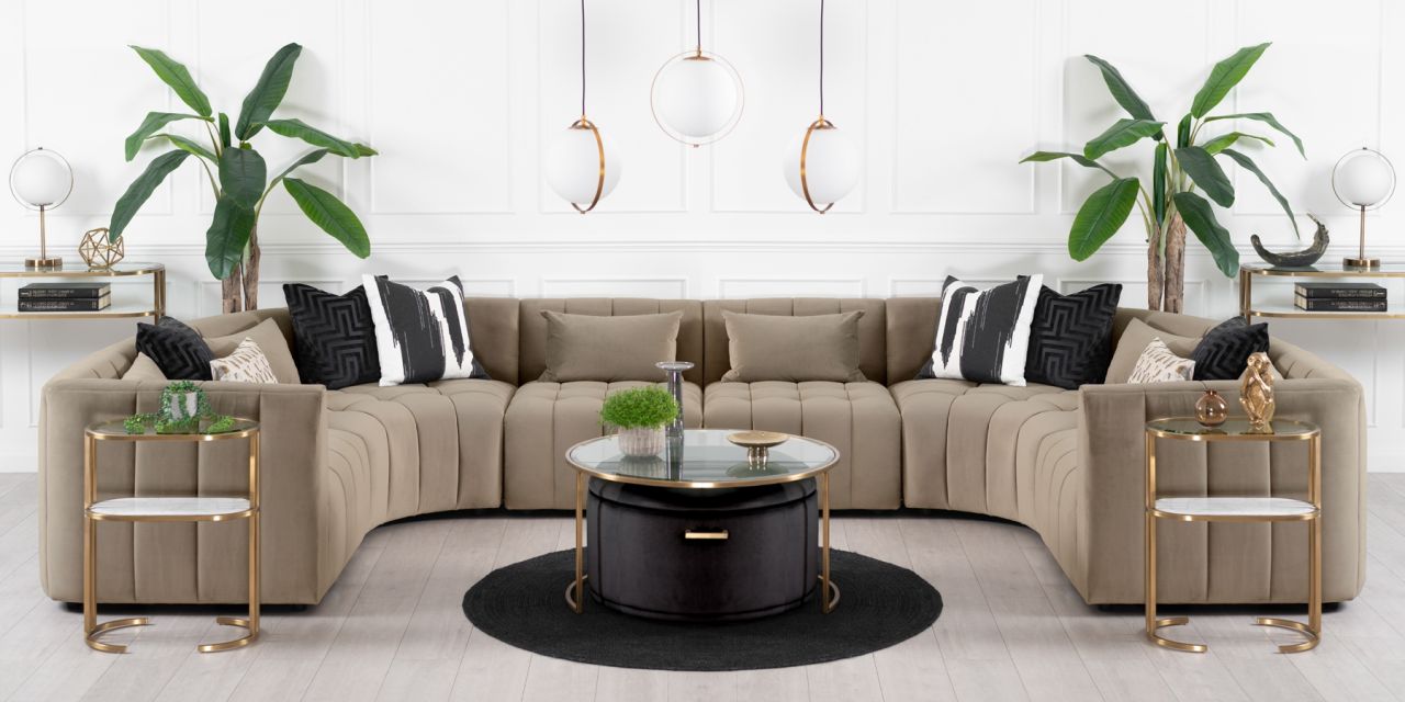 Essen Lounge Suite – Taupe-view2