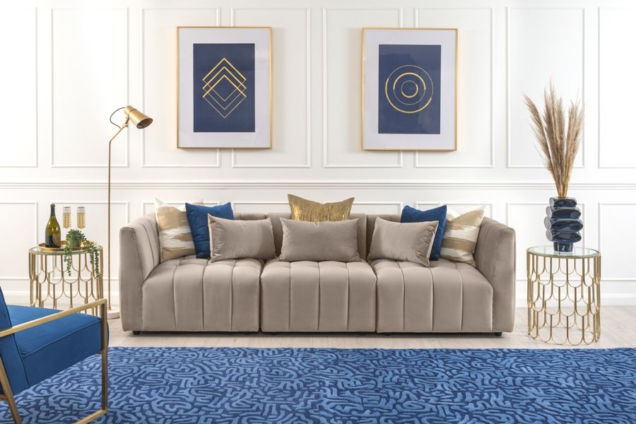 Essen Three Seat Sofa – Taupe-view2