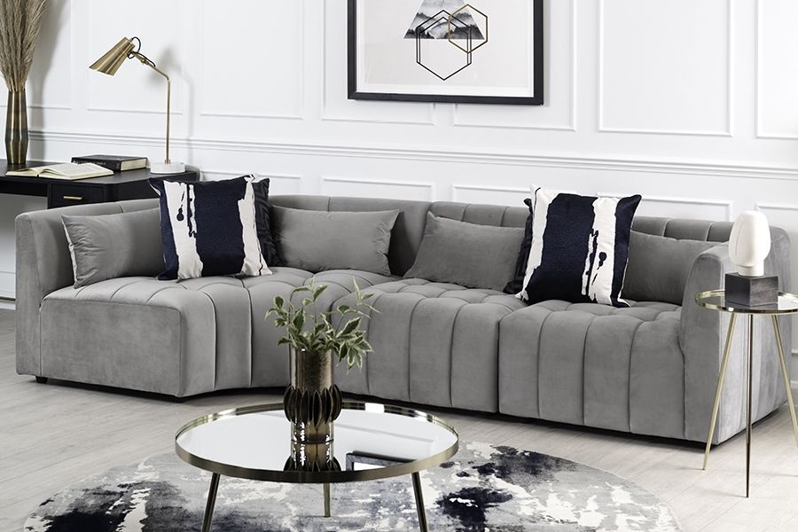 Essen - Sofá rinconero de mano izquierda - Gris paloma-view2