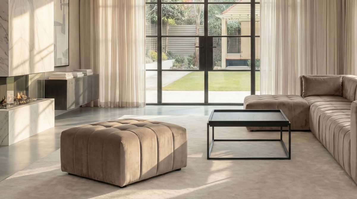 Essen ottoman - Taupe-view2