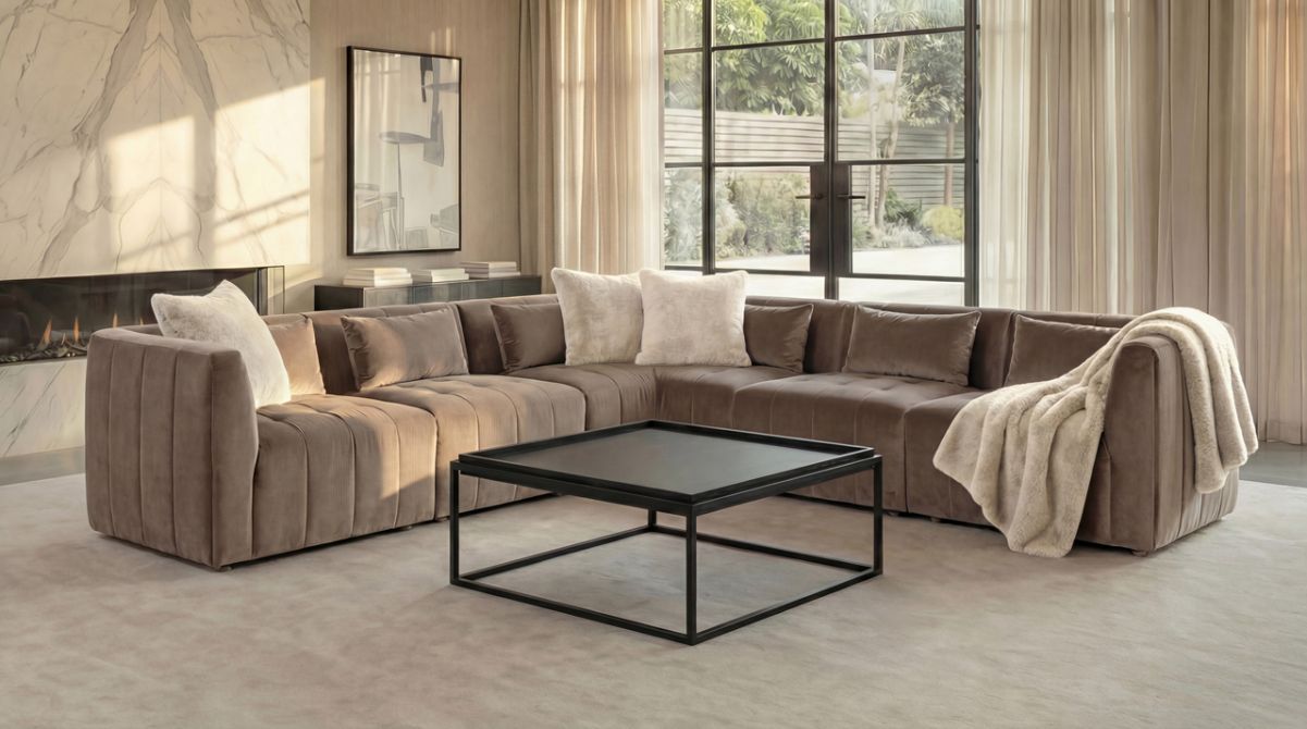 Essen Stor Hörnsoffa – Taupe-view2