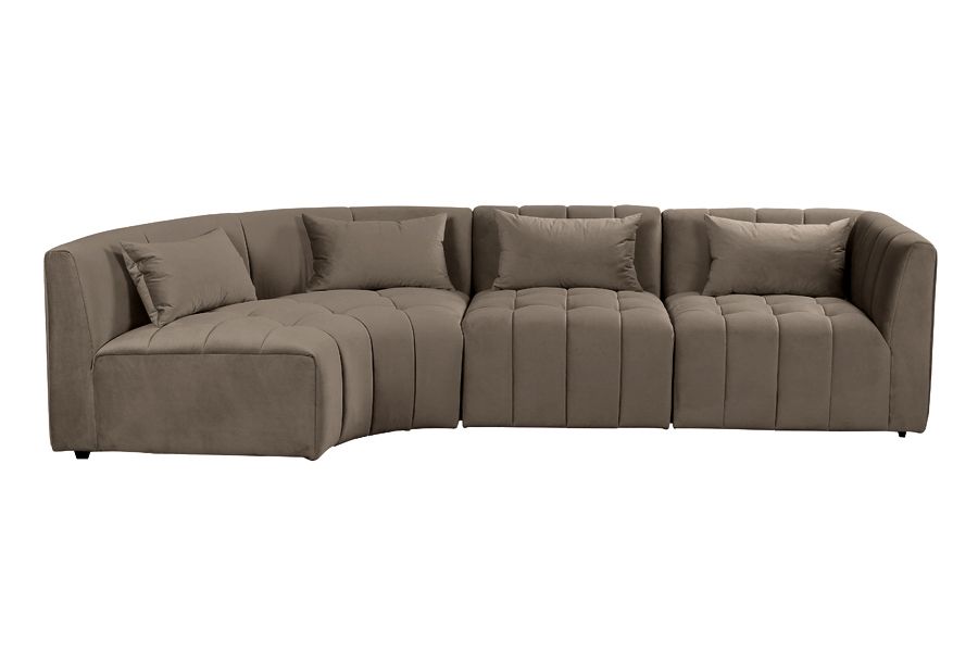 Essen Left Hand Curved Corner Sofa – Carbon - Image #0