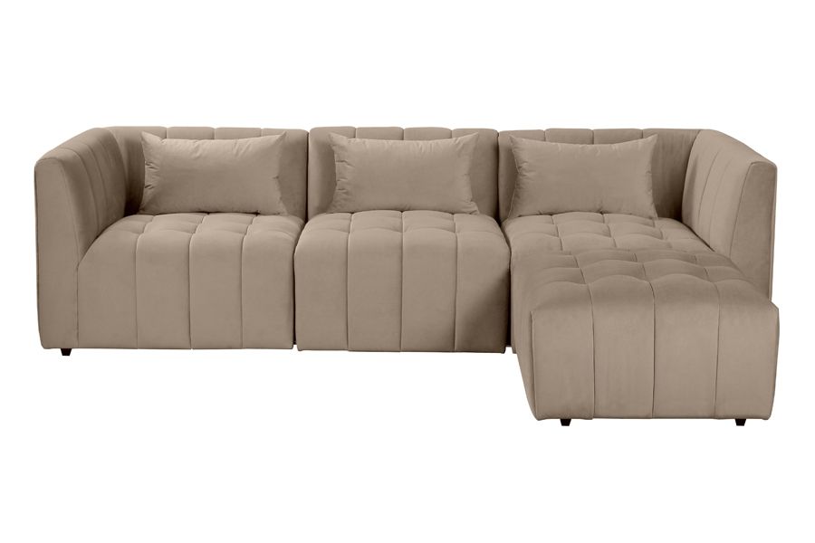 Essen Three Seat Corner Sofa – Taupe - Image #0