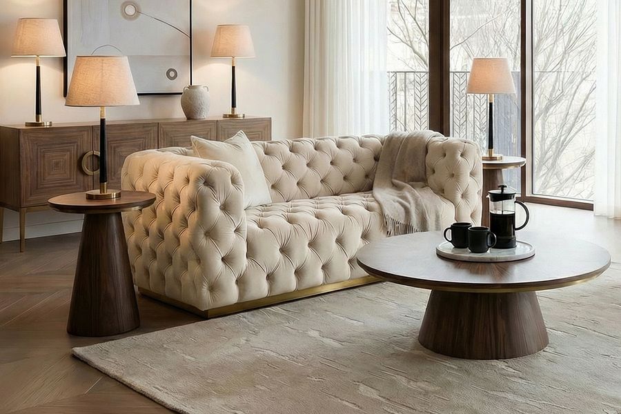 Frankfurt Two Seat Sofa - Chalk-view2