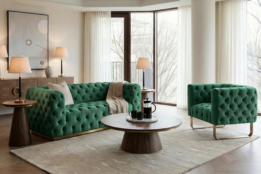 Frankfurt - Sofá de dos plazas - Verde botella-view3