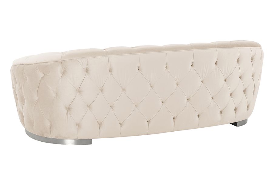 Fairfield Canapé 3 places - Socle argenté - Craie-view4