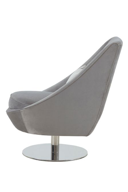 (ID:37461) Finley Swivel Chair - C-341 - Dove grey-view3