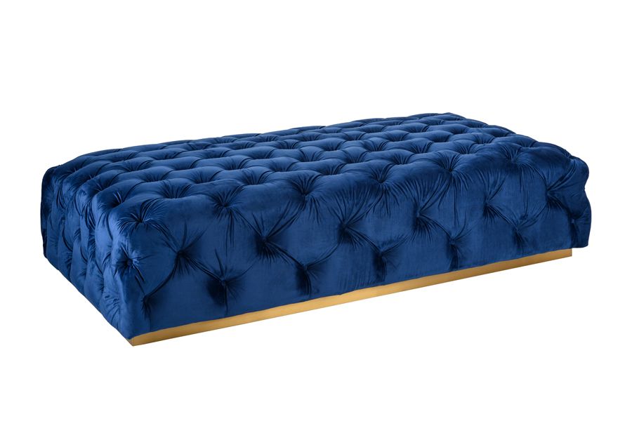 Frankfurt Day Bed - Navy Blue - Brushed Gold - Image #0