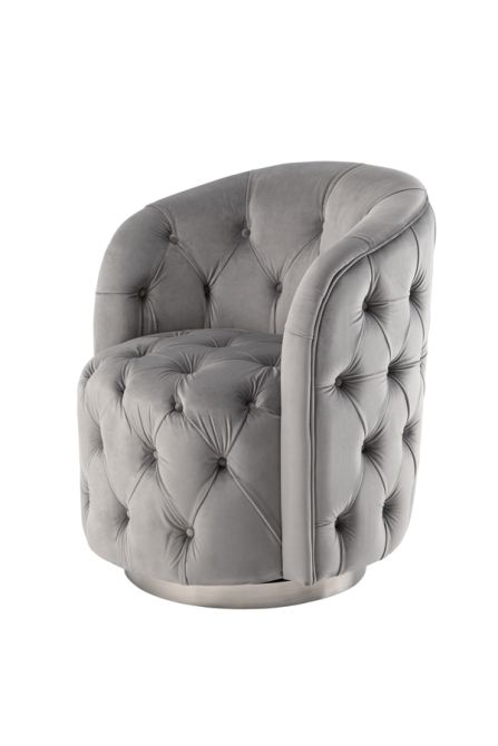 Frankfurt Dining Chair - Dove Grey - Silver Base - Image #0
