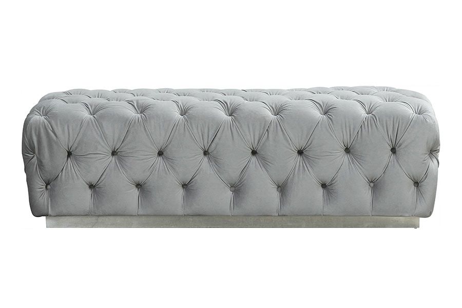 Frankfurt grande Pouf Ottomano - Grigio Tortora /