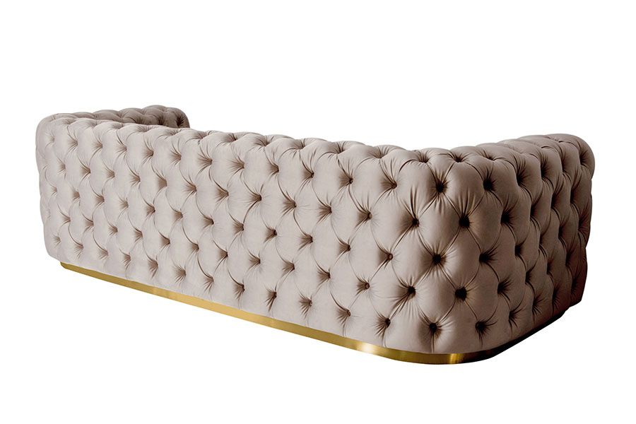 Frankfurt Three Seat Sofa – Taupe-view2