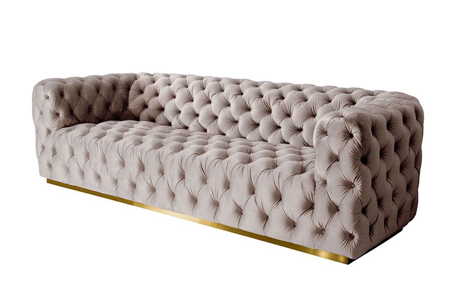 Frankfurt Three Seat Sofa – Taupe-view3