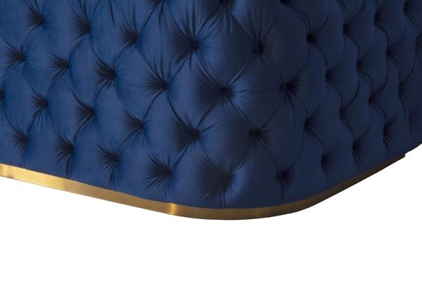 Frankfurt Canapé 2 places, base laiton - Bleu marine-view5