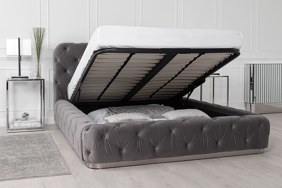 Frankfurt Storage Bed Grey-view2