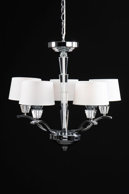 Freeman Kristal Hanglamp met 5 Lampen - Beeld #0