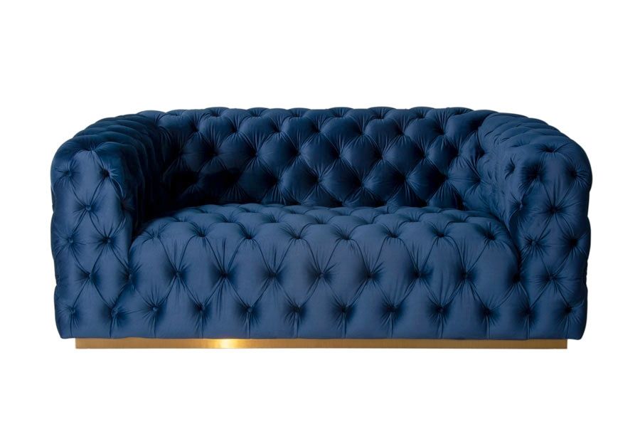 Frankfurt Two Seat Sofa - Navy Blue - Image #0