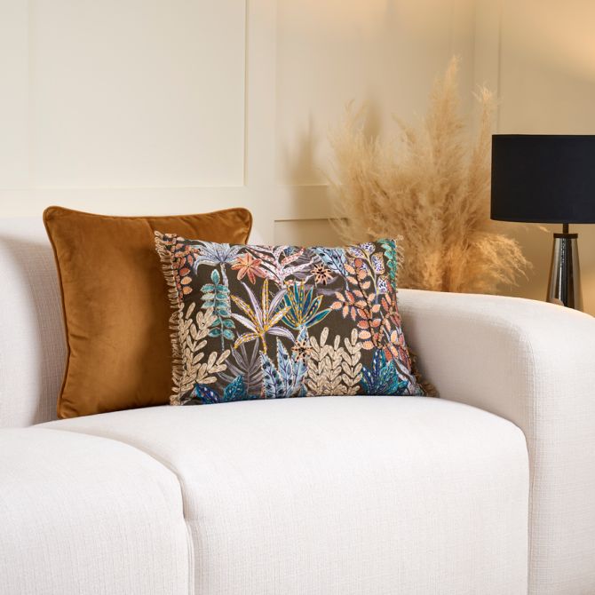 Coussin Carré en velour - Gingembre-view2