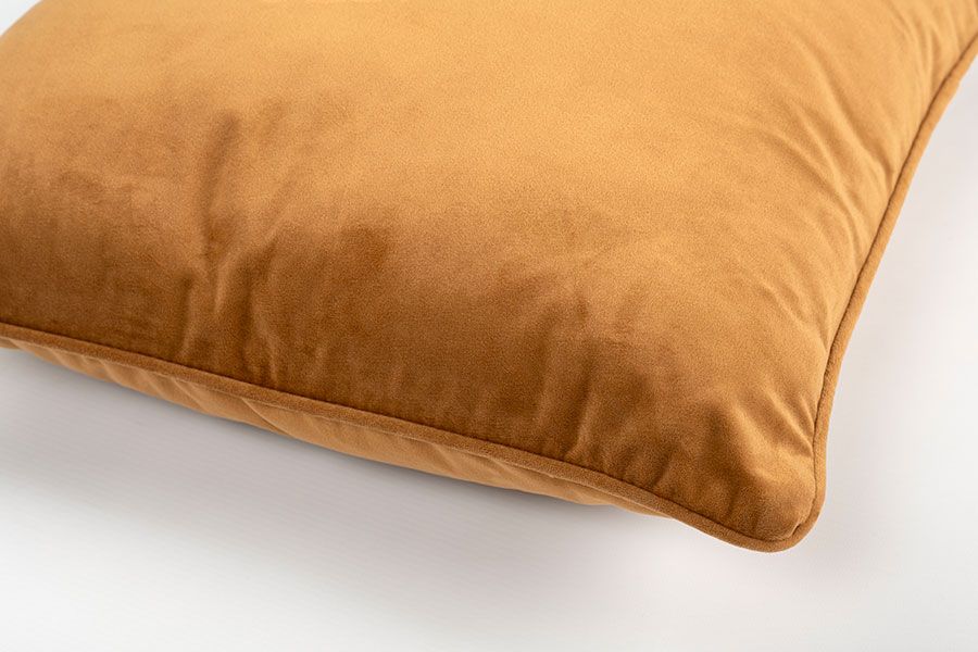Coussin Carré en velour - Gingembre-view3
