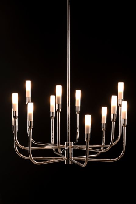 Gracia Suspension en chrome à 12 lampes-view2