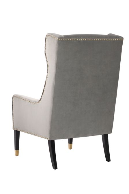 Grayson Armchair Dove Grey - Brushed Gold - Image #0