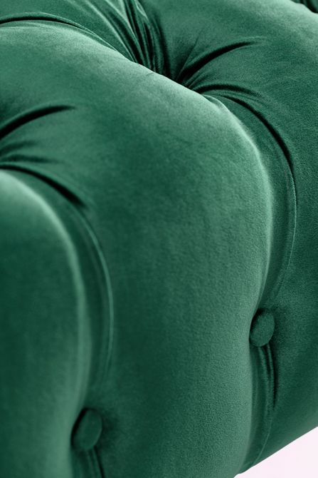 Grosvenor Two Seat Sofa - Bottle Green - Brushed Silver - Image #0