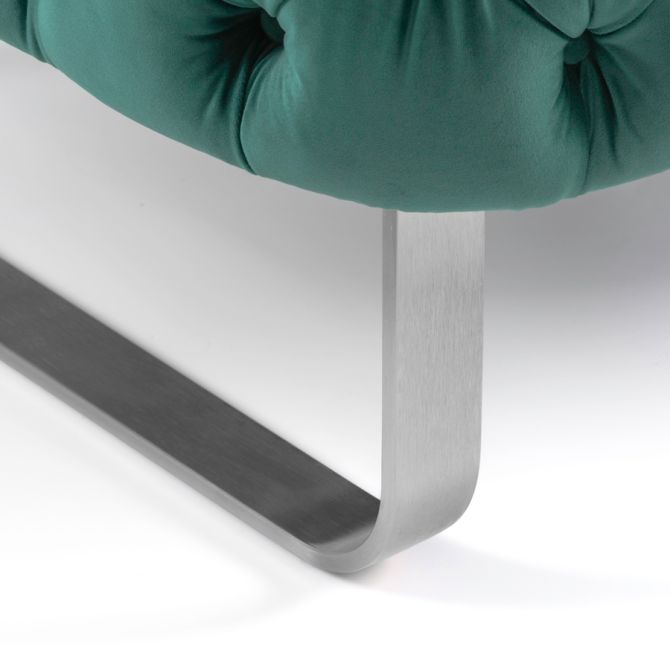 Grosvenor Fauteuil, piétement chrome brossé - Vert bouteille-view5