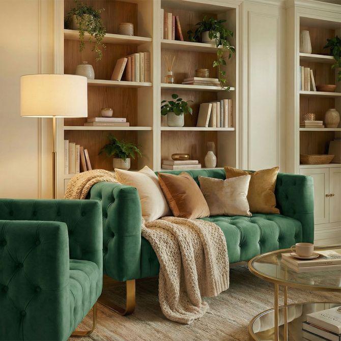 Grosvenor Sofá de dos plazas - Verde Botella - Latón Cepillado-view3