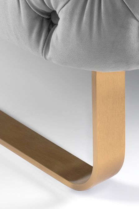 Grosvenor 2-Sitzer Sofa - Taubengrau - Messing-view7