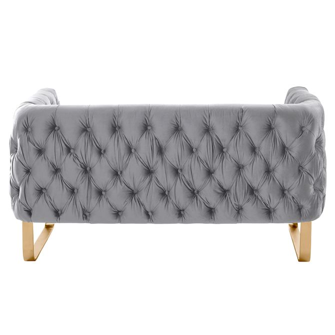 Grosvenor 2-Sitzer Sofa - Taubengrau - Messing-view4