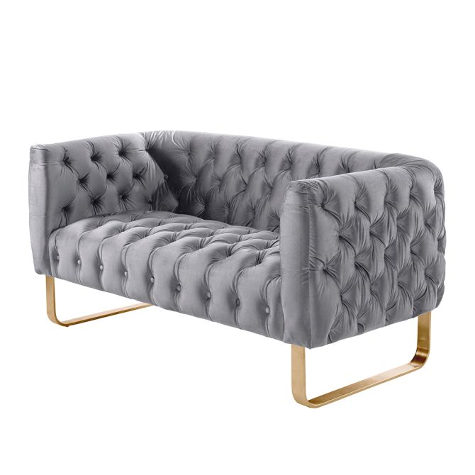 Grosvenor 2-Sitzer Sofa - Taubengrau - Messing-view2