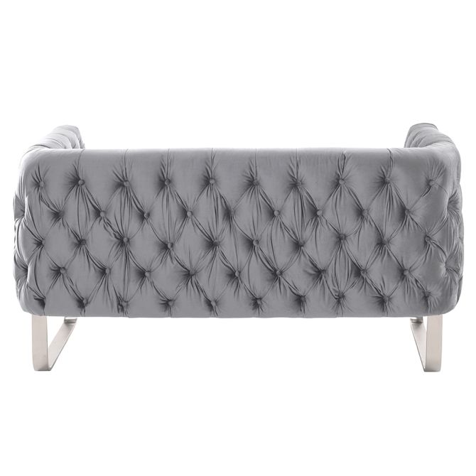 Grosvenor 2-Sitzer Sofa - Taubengrau - Silber-view4