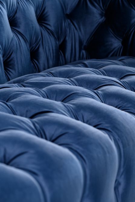 Grosvenor Sofá de dos plazas - Azul Marino - Latón Cepillado - Imagen #0
