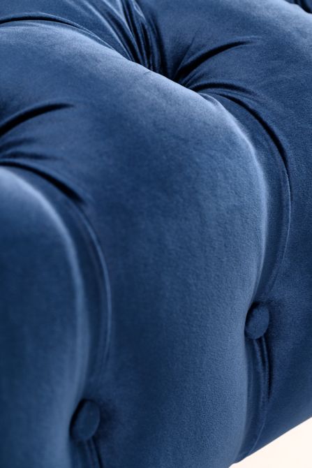 Grosvenor Sofá de dos plazas - Azul Marino - Plata cepillada  - Imagen #0