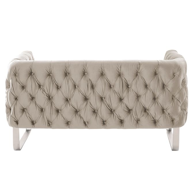 Grosvenor 2-Sitzer Sofa - Taupe - Silber-view4