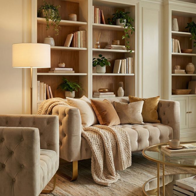 Grosvenor Armchair - Taupe - Brushed Brass-view4