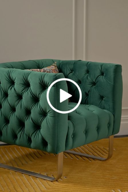 Grosvenor Fauteuil, piétement chrome brossé - Vert bouteille-view3
