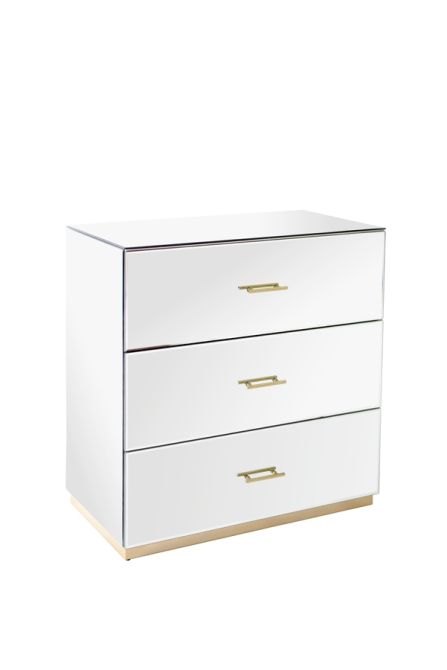 Harper Byrå i Spegelglas – Detaljer i Champagneguld-view3