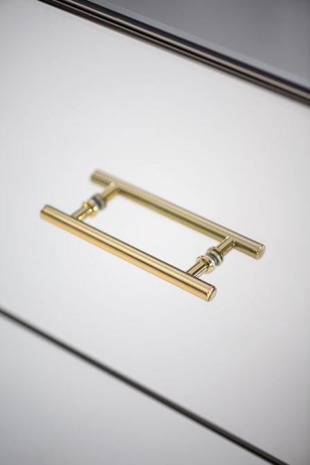 Harper Byrå i Spegelglas – Detaljer i Champagneguld-view2
