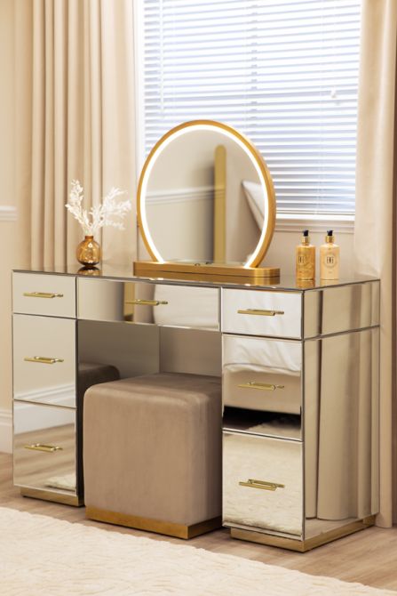 Harper Tabouret, base laiton - Taupe-view2