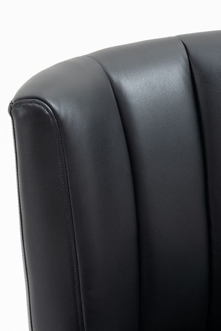 Set van 2 Hatfield Eetkamerstoelen - Zwart Kunst Leer-view8