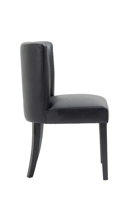 Set van 2 Hatfield Eetkamerstoelen - Zwart Kunst Leer-view5